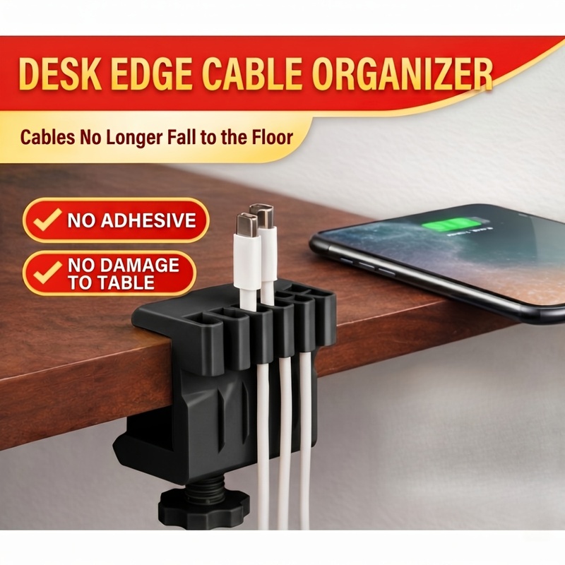 Office Furniture Brands - 3 desktop cable manager clips USB