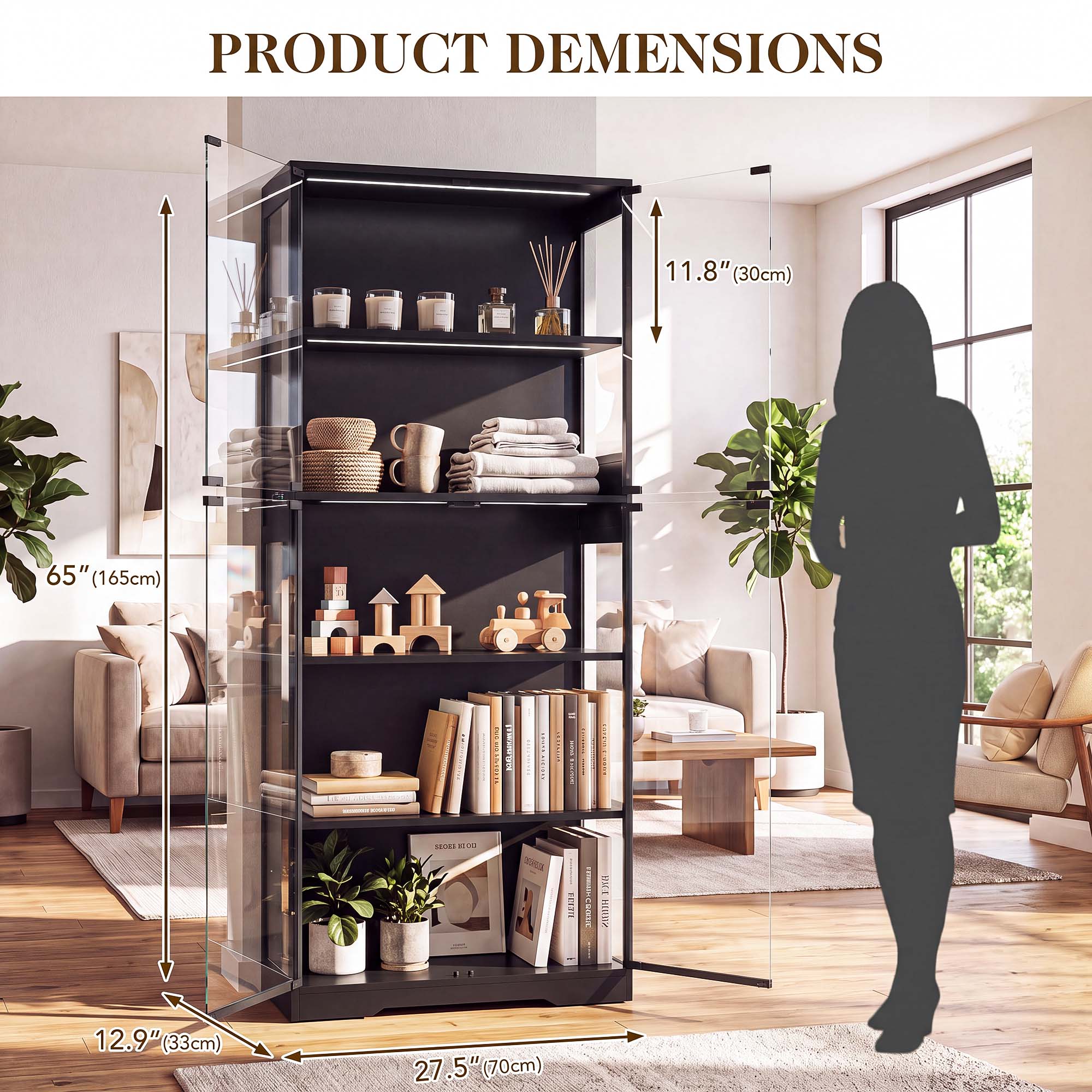 TCGBKAF 5‑Tier Display Cabinet - Office Furniture Home 评论和价格
