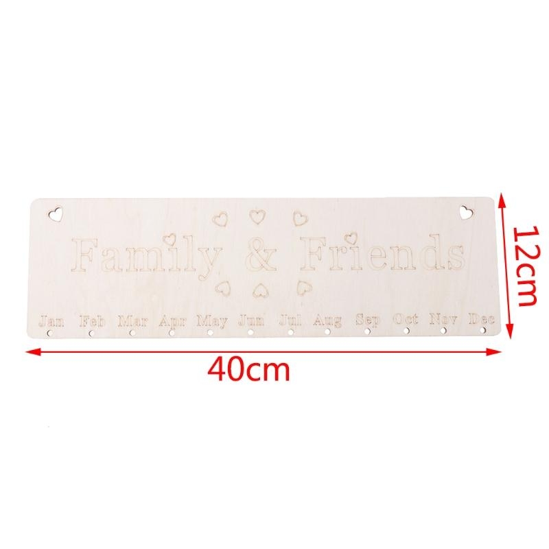 Wooden Calendar Birthday Remin - Magnetic Whiteboard Calendar 评论和价格