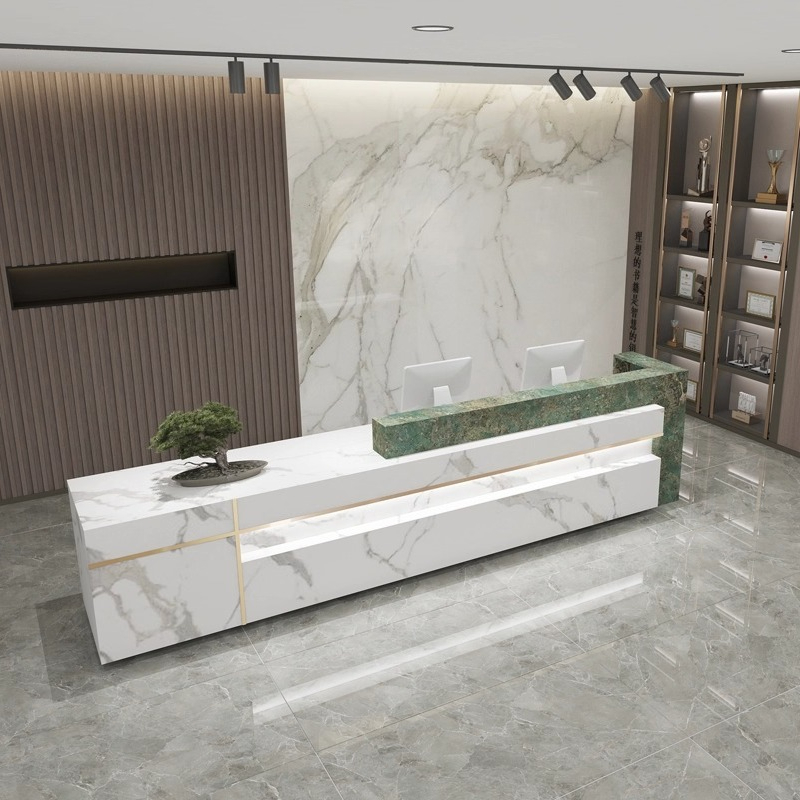 Nordic Luxury Marble Reception - Office Furniture High End 评论和价格