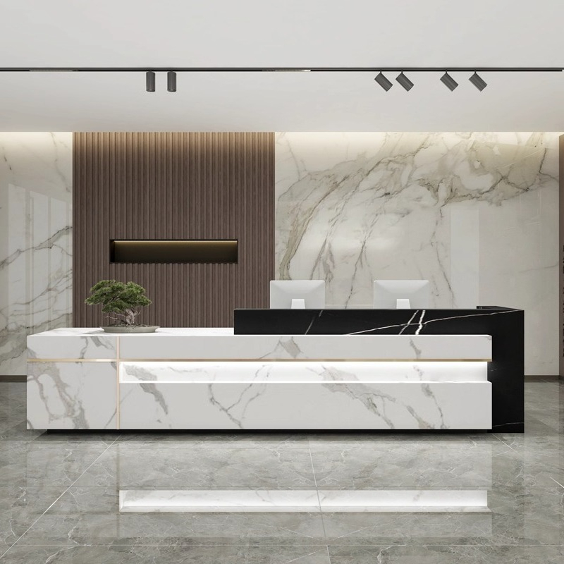 Nordic Luxury Marble Reception - Office Furniture High End 评论和价格