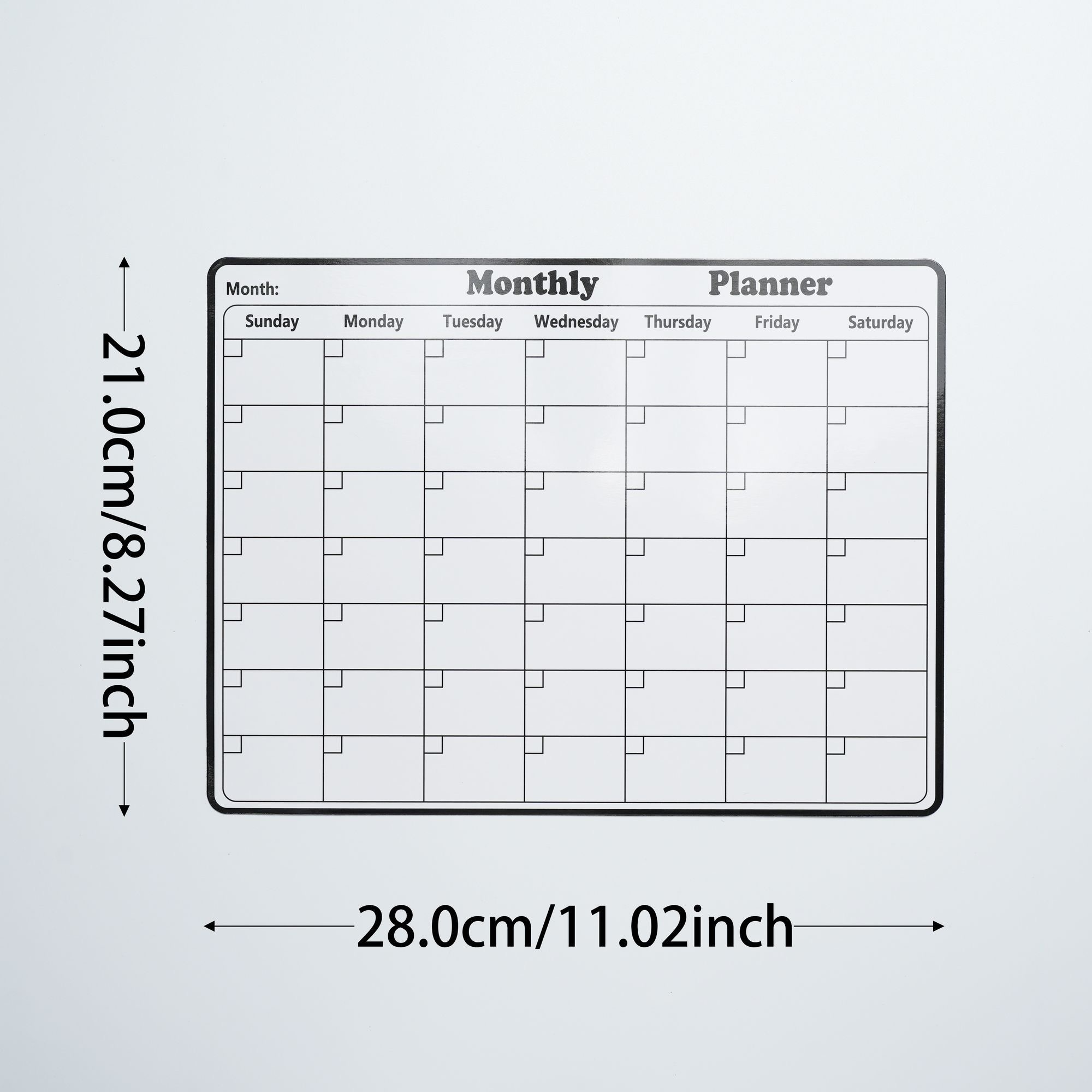 5Pcs/Set Electrostatic Wall Pl - Magnetic Whiteboard Calendar 评论和价格