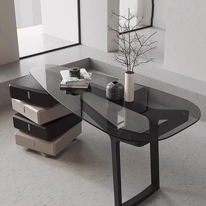Italian Boss Curved Glass Offi - Office Furniture High End 评论和价格