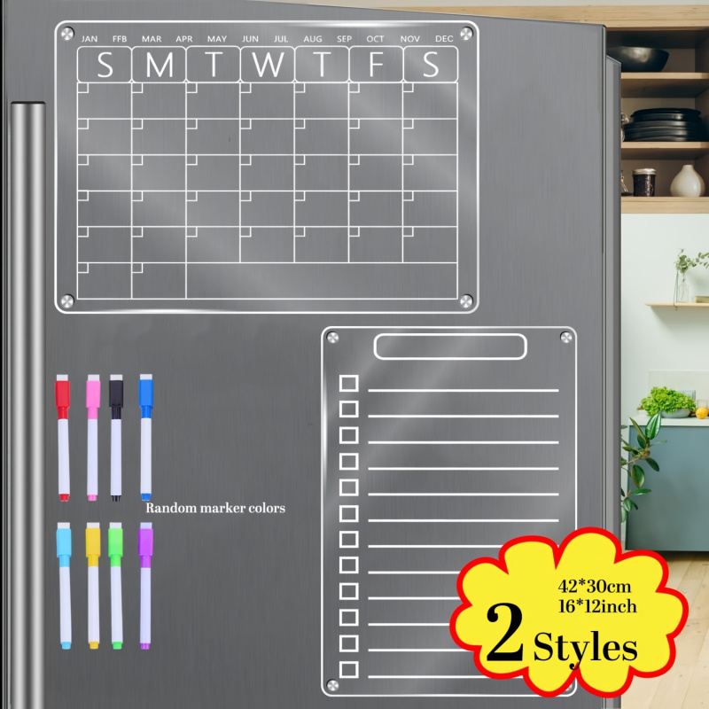 Acrylic Magnetic Calendar for  - Magnetic Whiteboard Calendar 评论和价格